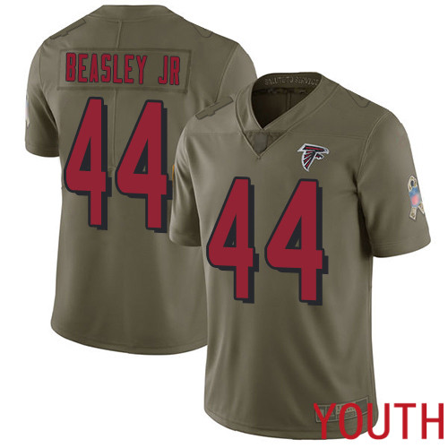 Atlanta Falcons Limited Olive Youth Vic Beasley Jersey NFL Football #44 2017 Salute to Service->atlanta falcons->NFL Jersey